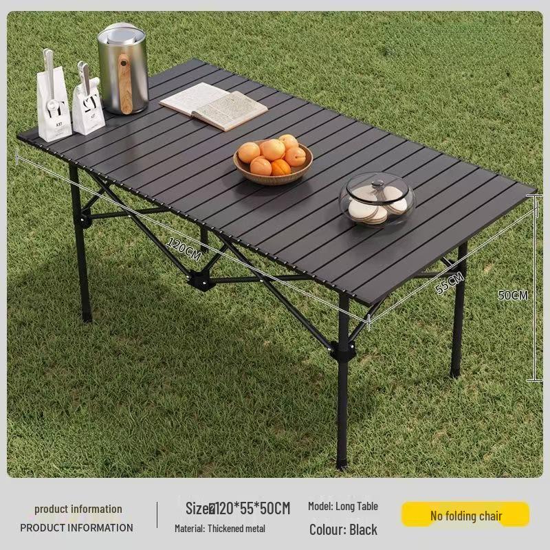 Portable Folding Outdoor Camping Table – Egg Roll Design for Picnic and Barbecue.
