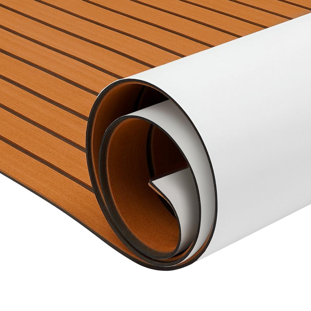 106"*35" Iate RV Barco Piso Decking Folha Pad EVA Espuma Faux Teca Marinha Tapete Decking Folha De Carpete Pad 6mm