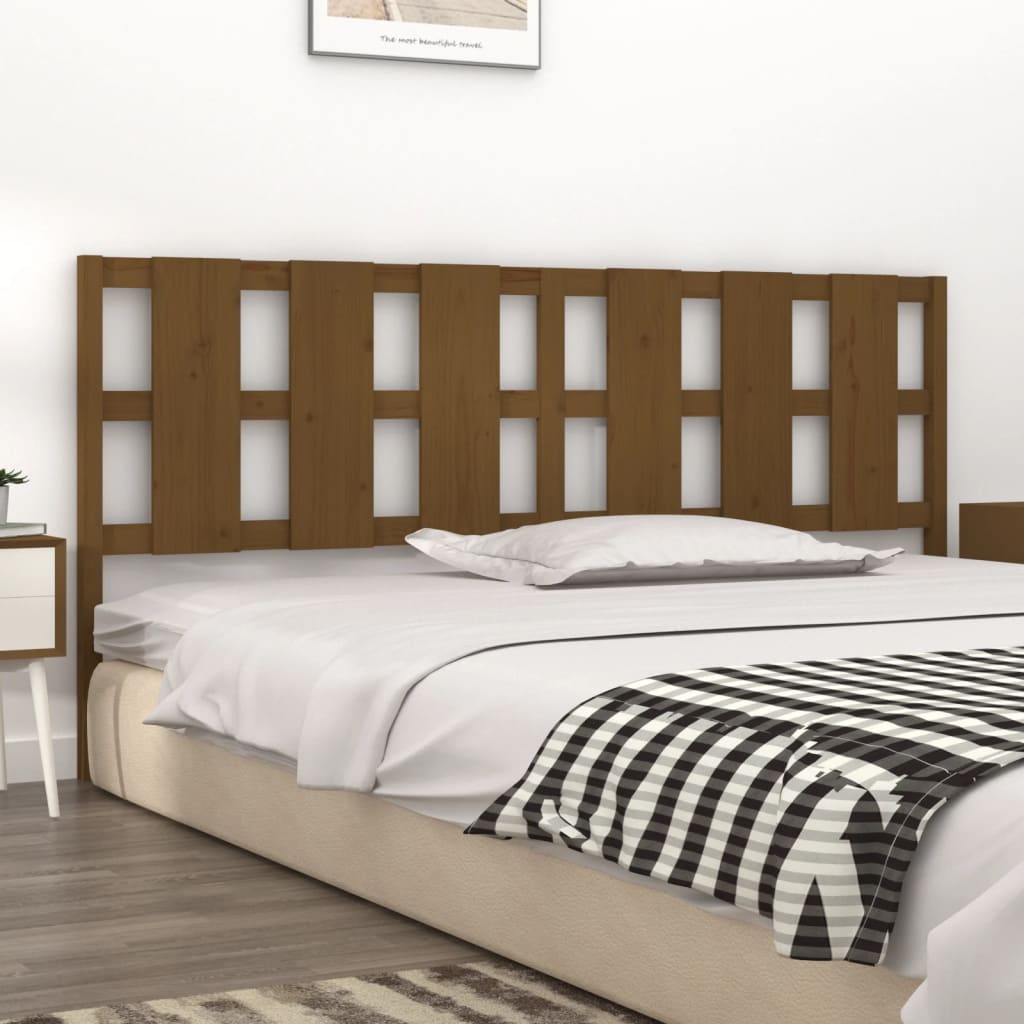 Vidaxl Bed Headboard, Honey Brown, 205.5X4X100 Cm, Pine Wood