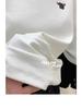 Women's Slimming Elephant Embroidery Round Neck Short-Sleeve T-Shirt - 100% Cotton, Youthful Design