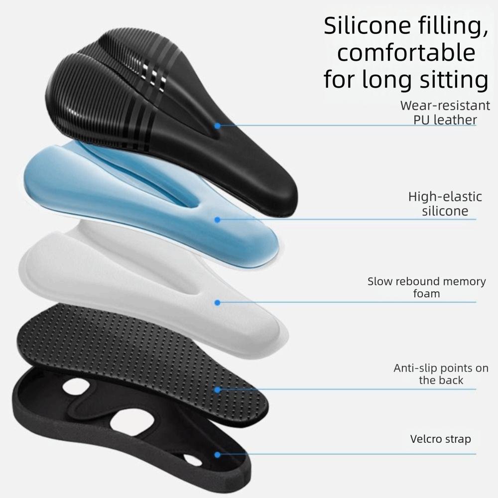PU Leather Shockproof Pad Thicken Thicken Saddle Cover New Cushion Cover Road Bike