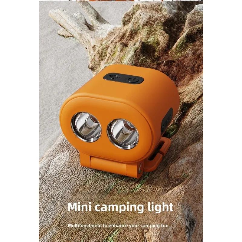 New LED Sensor Bright Headlamp, Long-Lasting Li-ion, Portable Waterproof, Clip-on Cap Light, COB Silicone for Night Running
