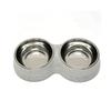 Stainless Steel Pet Drinking Dish Feeders Cat Puppy Feeding Supplies Small Dog Accessories Double Pet Bowls Dog Food Water Basin Meal Utensils 1pcs
