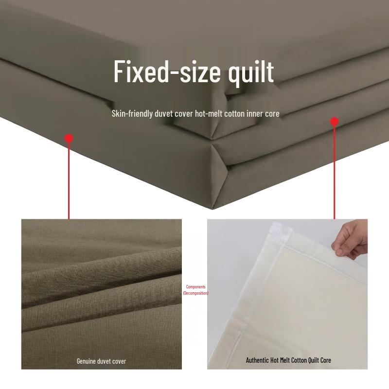 Mling Military Green Four-Fold Canvas Quilt