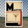 Vintage Martini Cocktail Recipe Metal Sign    Retro Wall Art with Olive  Vodka Design Perfect for Home Bar or Garage Decor
