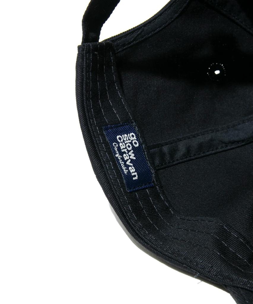 [go slow caravan] 342902 Twill Embroidered BB Cap, Black, Free Size