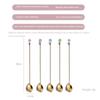 HANYANG Creative 430 Stainless Steel Long Handle Diamond Ice Spoon Bar Honey Stirring Spoon Household Spoon Stainless Steel Spoon