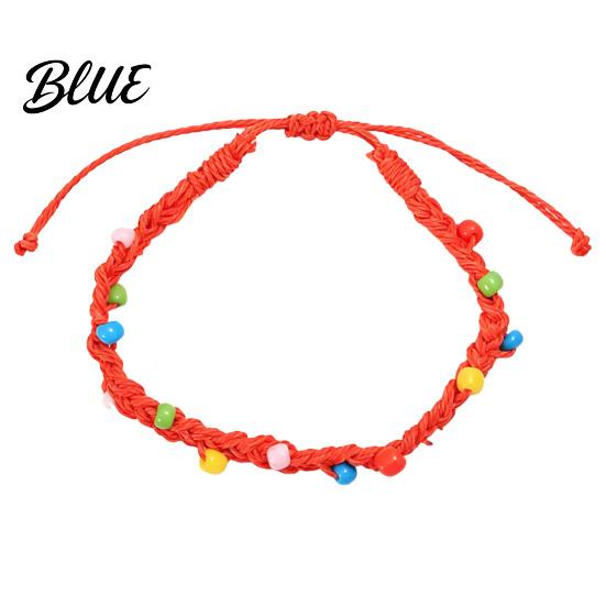 Adjustable Braided Bracelets for Women Handmade Bracelet Women, Bohemian Woven Wrist Rope Casual Minimalist Hand with Colorful Rice Beads, Knot