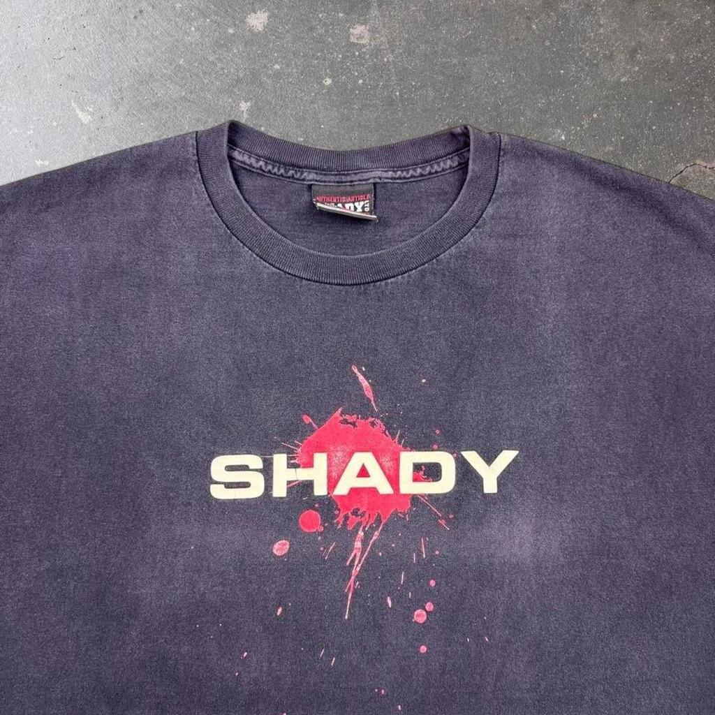 2000s Shady Ltd Eminem Slim Shady Splatter Logo Rap Tee | Large