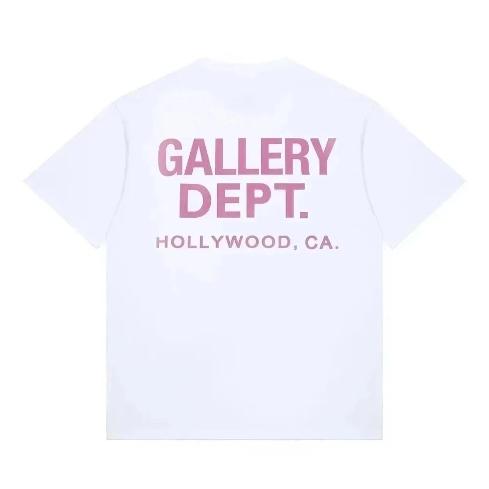 

Vintage T-Shirt Multiple Sizes Digital Printing Gallery Dept Fashion Letter Design Polyester Summer Casual Wear Chic Top XXXL