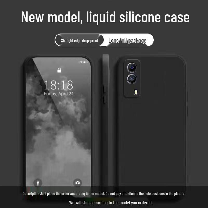 Vivo Y53s Liquid Silicone Case - Solid Color, Full Coverage, Anti-Fall, Soft Edge.