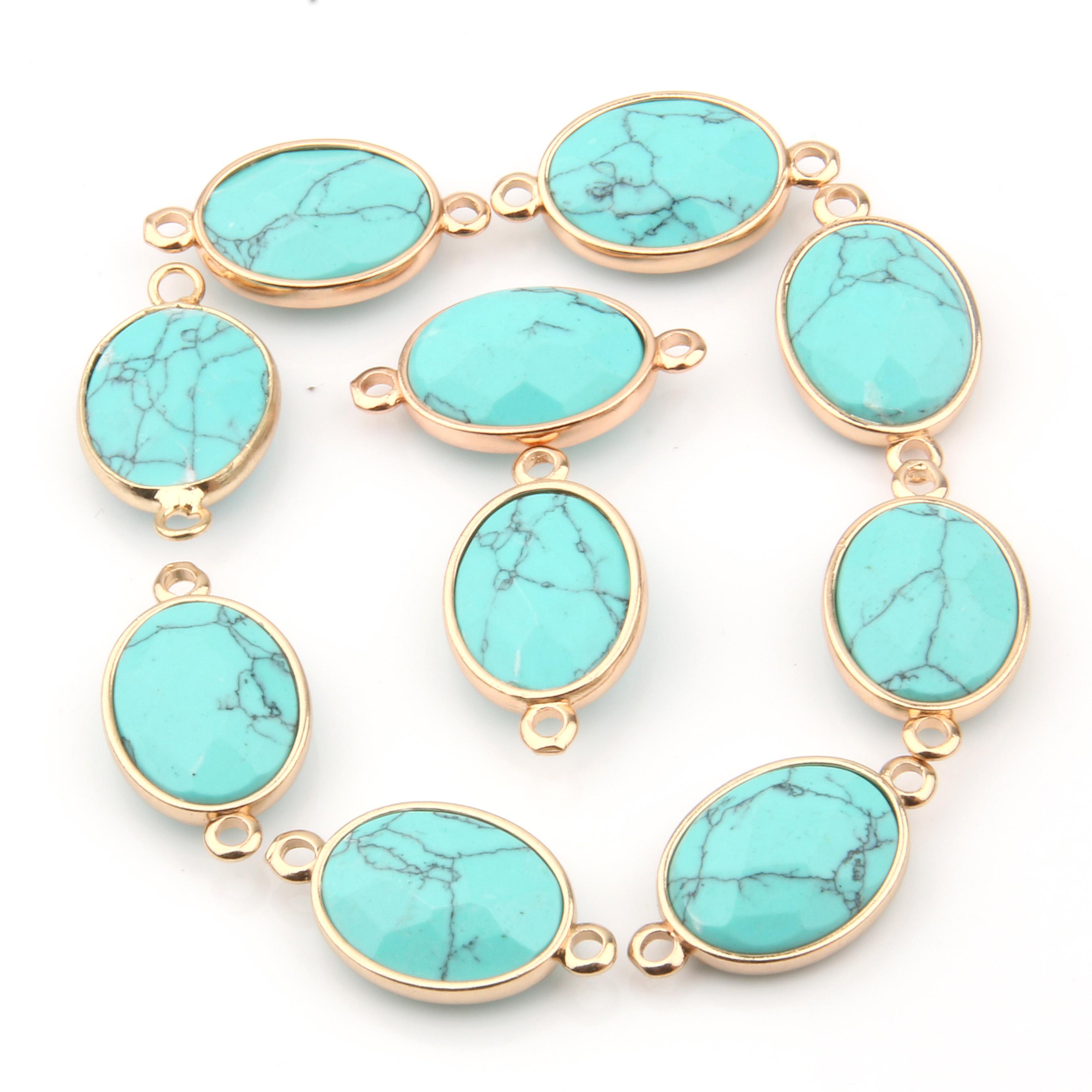 

2 шт., граненый разъем из натурального камня, аметисты/агаты/розовый кварц, разъем для ожерелья, браслета «сделай сам», аксессуар 2pcs