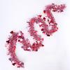 8pcs Valentine'S Day Streamers Heart Tinsel Garland Decorations Pink Red White Metallic Twist Garland Shining Ceiling Hanging Decorations
