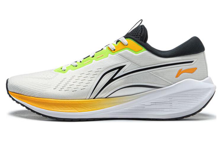 Li Ning MINE V2 Амортизирующие Скользкие Устойчивые к истиранию Низкие Повседневные Беговые Кроссовки Мужские Белый Желтый ARST053-10 41