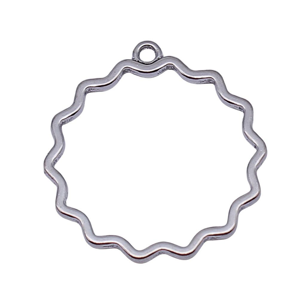 Planet Charms Geometric Openwork Resin Pendants For Space Themed DIY Jewelry Accessories