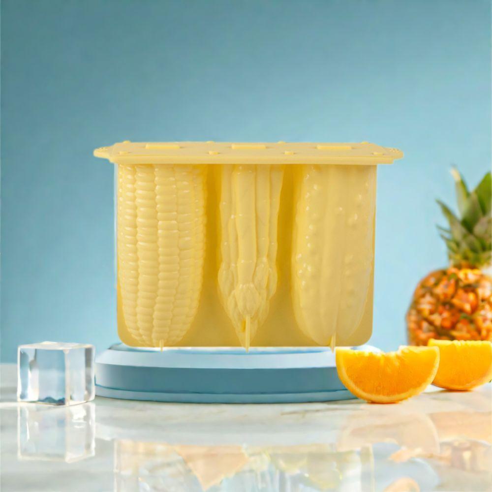 Silicone Popsicle Maker Reusable Sorbet Mold corn Ice Cream Mold  Summer