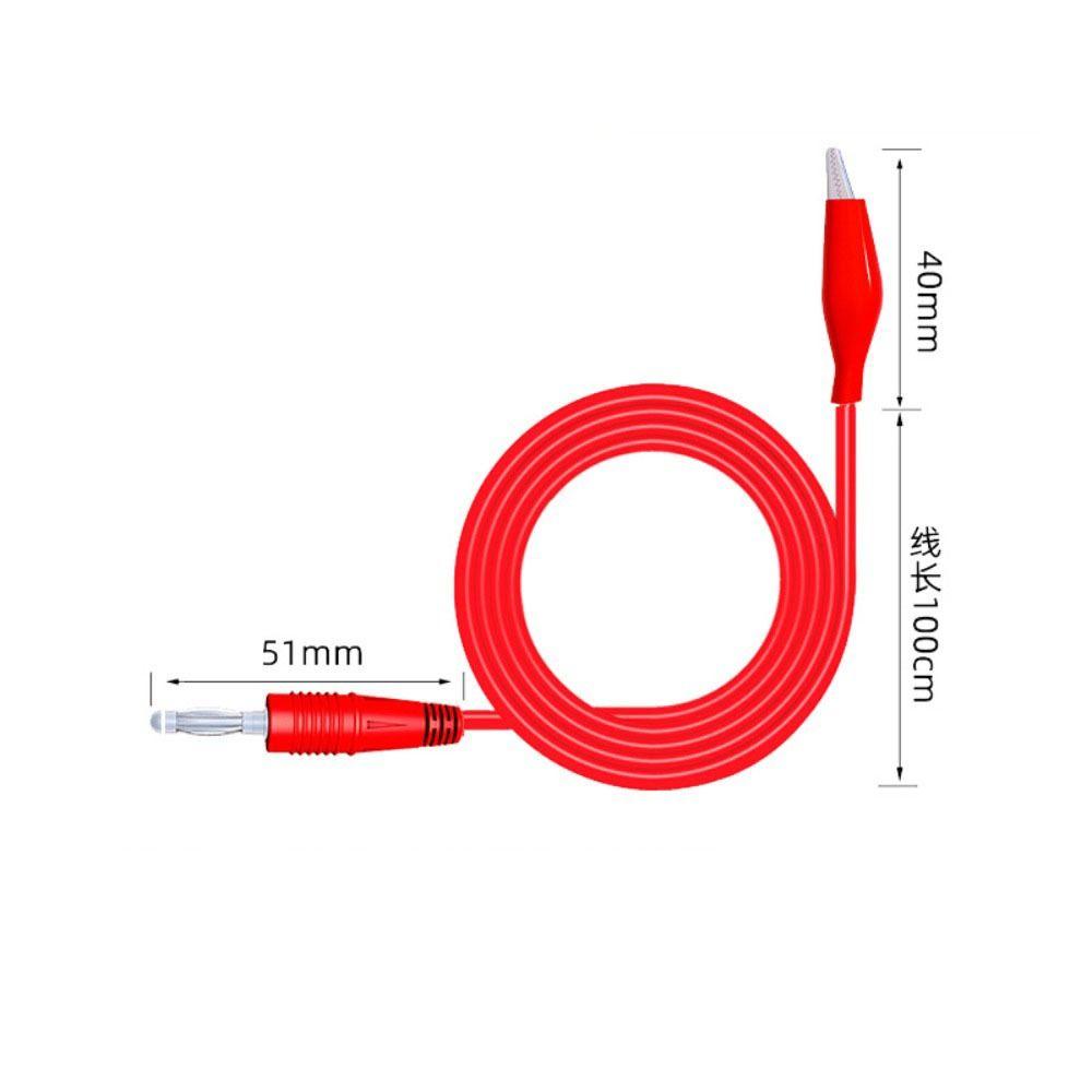 2PCS Copper Banana Plug To Alligator Clip Test Lead Crocodile Clip Multimeter Test Cable  Multimeter