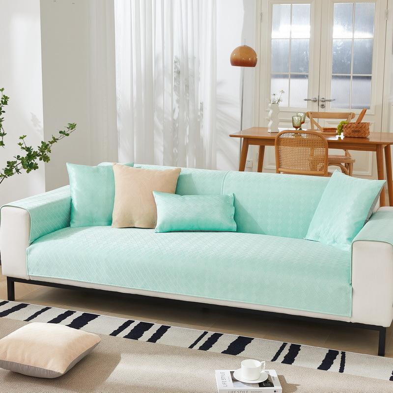 Poduszka na sofę Ice Silk Summer Summer Summer Summer Uniwersalny antypoślizgowy prosty pokrowiec na sofę Pokrowiec na poduszkę All-Inclusive Rattan Mat Cool Pad