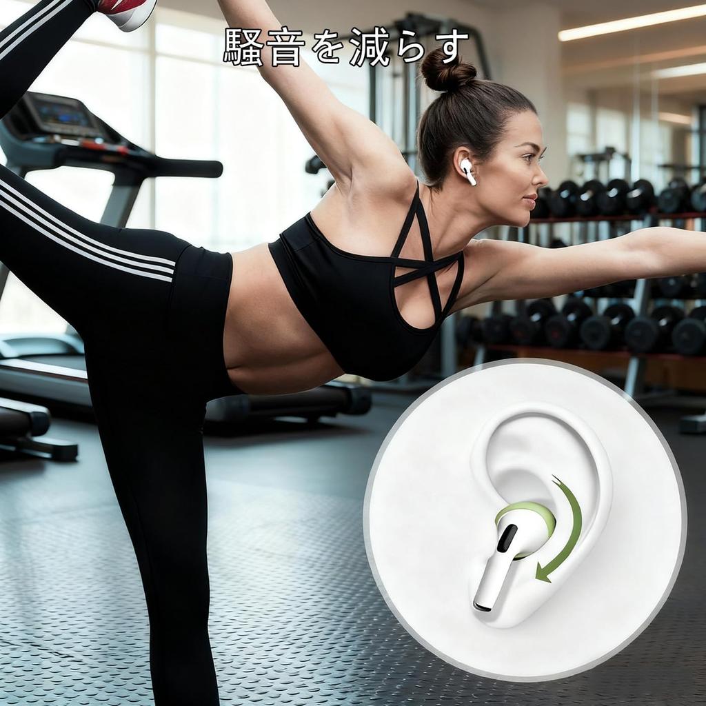 2 Pairs of Silicone Earbuds for Wireless Ideal for Sports and Everyday White (4 Pieces) Anti-Fall Earphones, Use, Ambidextrous, Rechargeable,