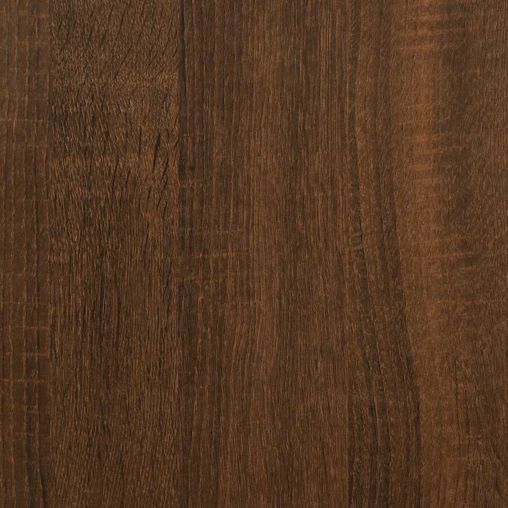 Console Table Brown Oak Effect 100x29x75 cm Particleboard