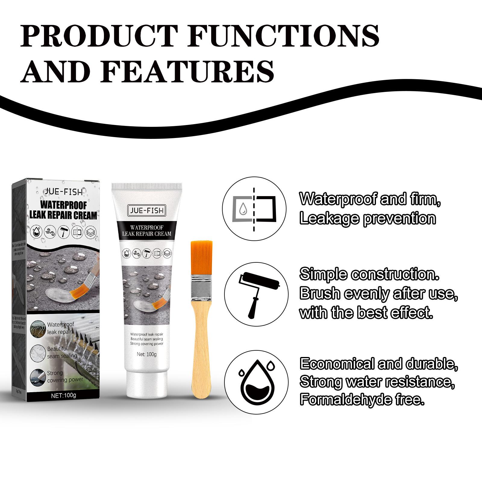

jue-fish Гидроизоляционная заплатка Гидроизоляционная паста для стен Гидроизоляционная заплатка для наружных стен 100G