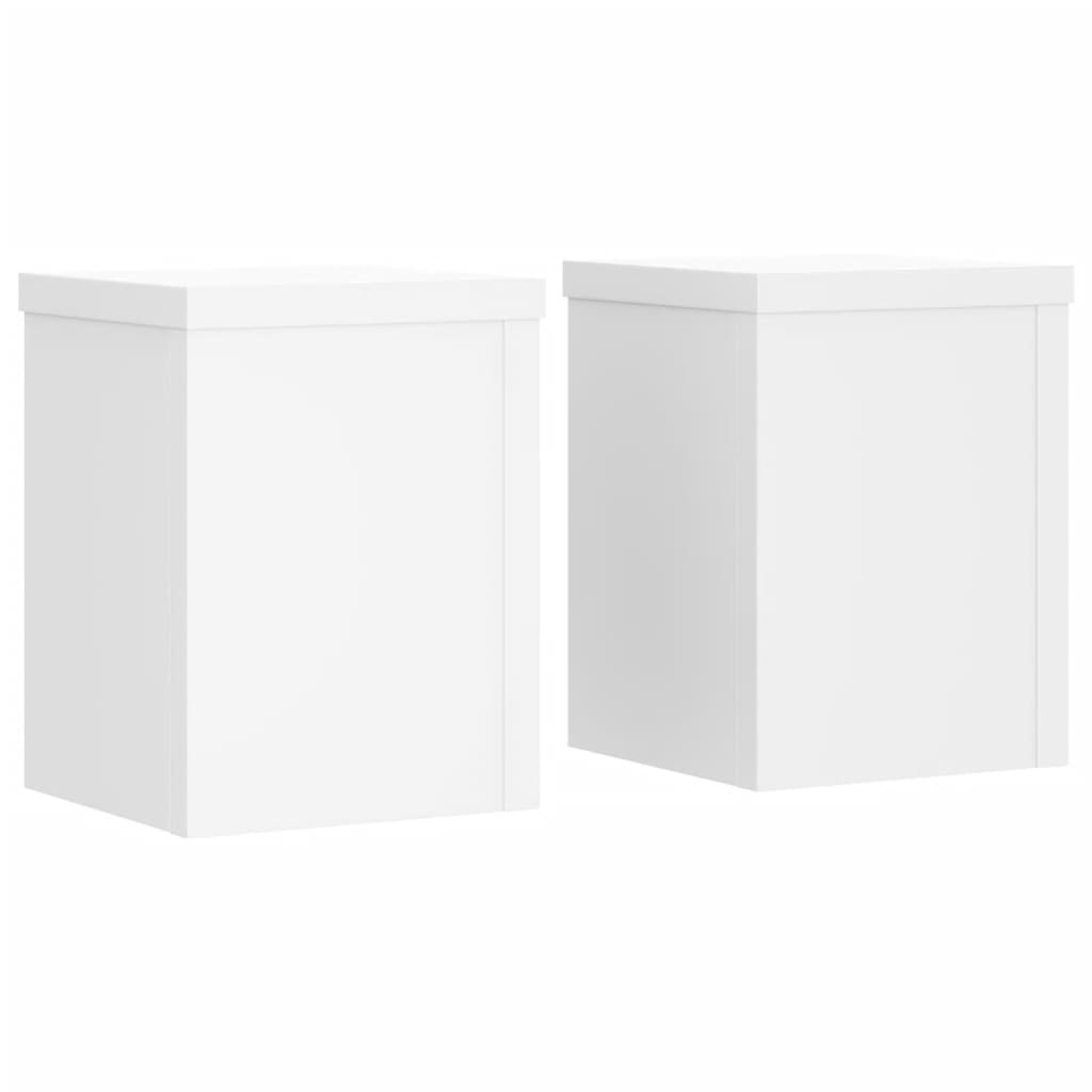 Plant Stand 2 pcs White 15 x 15 x 20 cm Engineered Wood