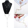 Pearl Pendant Necklace For Women With Alloy Material And Water Wave Chain For Wedding And Formal Events