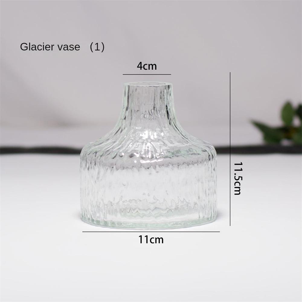 Binaural Vase Safe Glass Home Decoration For Photography Decoration Flower Vase Clear Vertical Strip Vase Glass Vase Simple