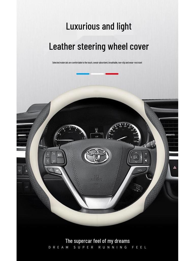 Echtes Lederlenkradbezug für Toyota: Corolla, Asia Dragon, RAV4, Camry, Highlander, Levin.