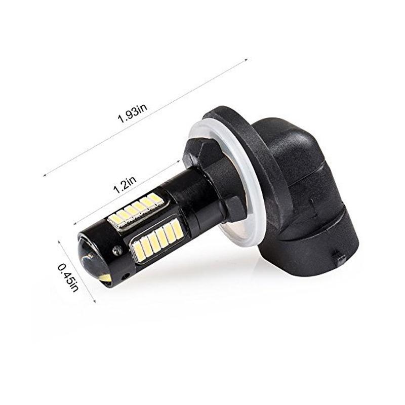 2PC White 30-SMD 4014 880 881 889 H27 LED Replacement Automotive Light Bulbs For Auto Fog Lights DRL Lamps 12V Yellow ICE BLUE