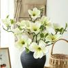 Hand Feel Magnolia with Buds, High Simulation, Chinese Style Floral Art, Living Room Decoration