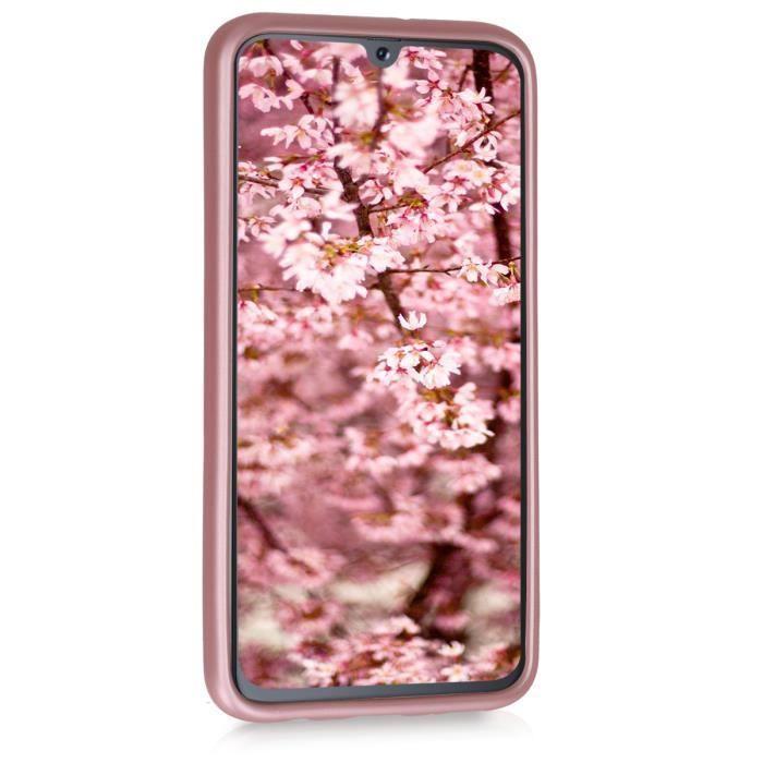 Coque - kwmobile - Samsung Galaxy A40 - Silicone or rose métallisé - Protection contre saleté - Souple