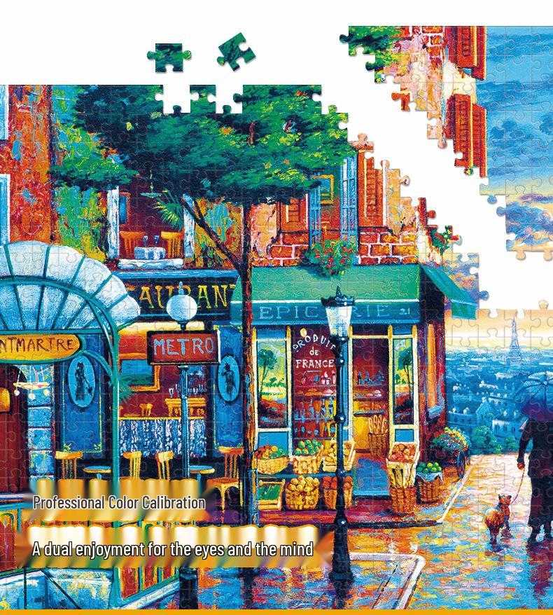 Challenging 1000-Piece Anime Landscape Puzzle: Adult Stress Relief Commemorative Edition