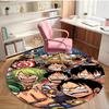 One Piece Print Round Rug, Washable Floor Carpet, For Entryway Dorm Laundry Room Office Study, Home Decor Birthday Christmas Gift