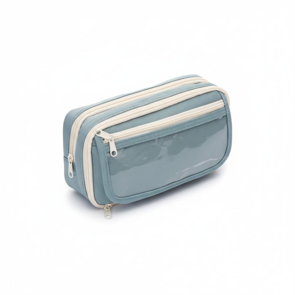 Large Capacity Pen Pouch Solid Color Pencil Case Fashion Pencil Bag  Back To School