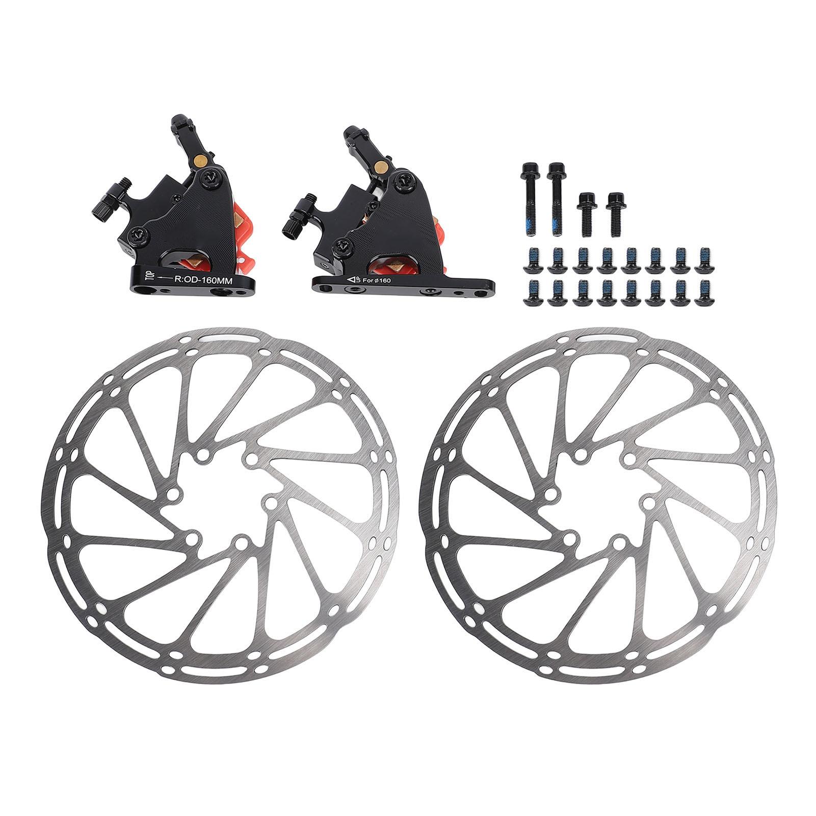 Hydraulic Disc Brake Kit 140 to 160mm Disc Brake Rotors Front and Rear Brake Caliper Set for Road Cycling