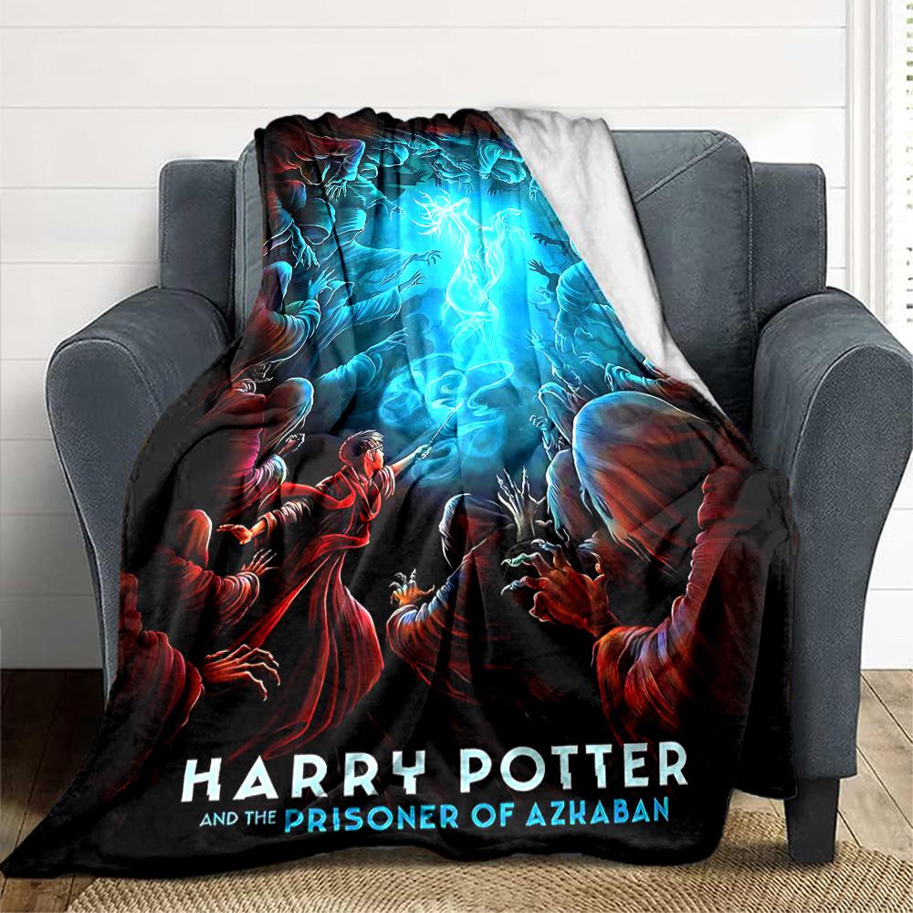 1pc Harry Potter Flannel Throw Blanket - HD Printed Lightweight Soft Warm All-Season Blanket for Sofa, Bed, Travel, Camping 109