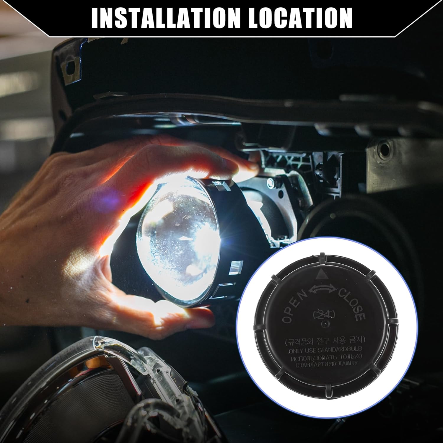 

No.921403K000 Headlight Lamp Dust Cover Cap for Kia Optima 2011-2013 / Front Headlamp Dust Cap/Durable Plastic / 1 Pcs
