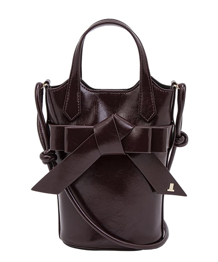 

Lanvin en Bleu Ribbon Shoulder Size F Bag, Wine, винный