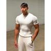 Men S Waffle Knit Short Sleeve Fitted Casual T Shirt