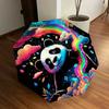 1pc Rainbow Panda Fantasy Umbrella with Plastic Handle,Suitable for All Seasons Home Travel Outdoor UmbrellaDD266