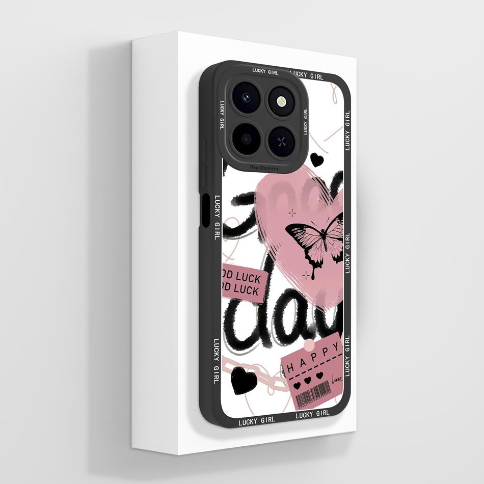 For Honor X6C Phone Case Cute Panda Soft Back Cover High Quality Liquid Silicone Anti Drop Funda Lightweight Couple Bumper Gift