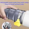 3/4m Foldable Caravan Sewer Pipe Kit RV Trailer Sewer Hose With Adjustable Adapter & Clamp Leakproof RV Hose RV Accessories