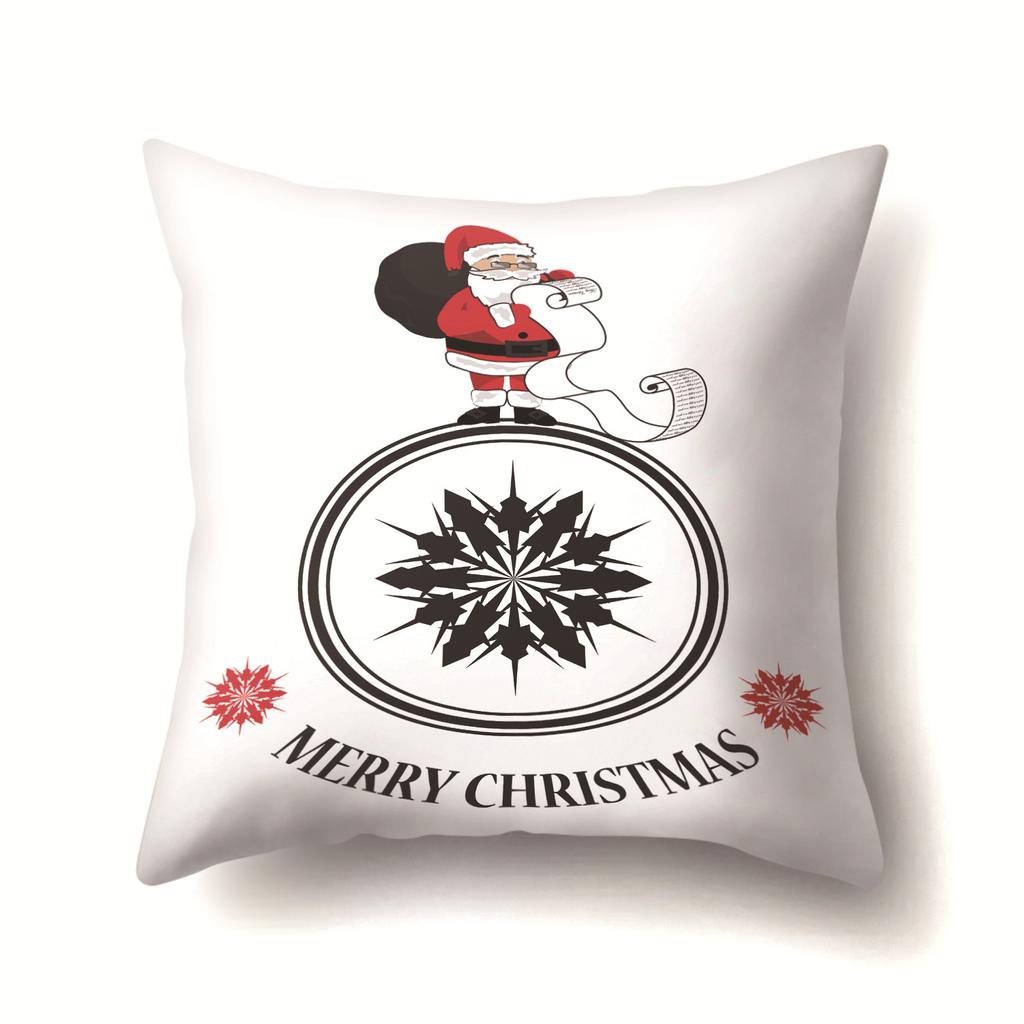 European and American Christmas Santa Claus Christmas Tree Creative Polyester Pillow Case Fashion Home Pillow Case
