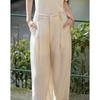 Demana Linen Blend High-Waist Wide-Leg Pants