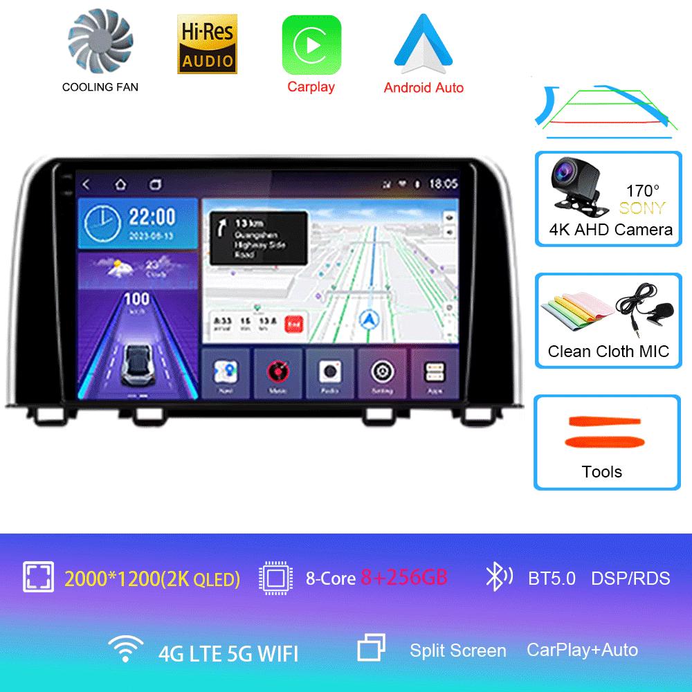 For Honda CRV CR - V 5 RT RW 2016 - 2018 DSP QLED Android 14 Auto Car Video Radio GPS Navigation Stereo Multimedia Player Wifi