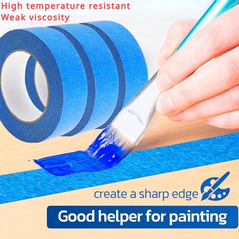 2/6/10Roll Home Security Masking Easy Removal Blue Multi-surface Construction Paint Tape 20M/Roll Wall Painting