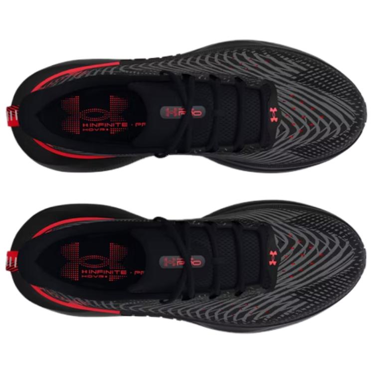 Under Armour Infinite Pro Comfortable Versatile Low-Top Running Shoes Men sneaker Black Red 3027190-006