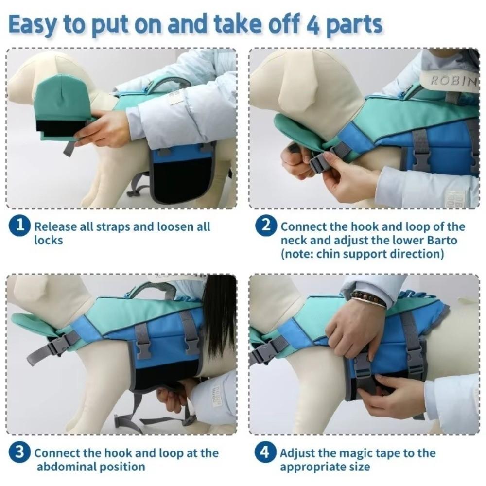 Adjustable Dog Life Jacket Large Buoyancy Safety Vest Dog Swimsuit  Surfing Adventures