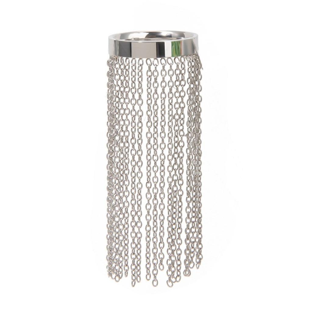 Bague en Acier Inoxydable Chaîne Réglable Franges Bague de Doigt Bijou Accessoire de Fête pour Dames Tendance Accessoires Uniques